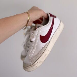 White and Red Low Blazers